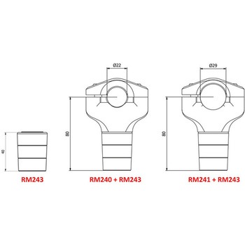Riser's upper H 40mm. ブラック CNC Racing (シーエヌシーレーシング)