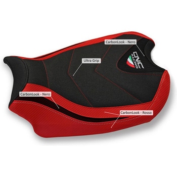 Seat cover Ducati Panigale V4 ブラック/Red CNC Racing (シーエヌシーレーシング)