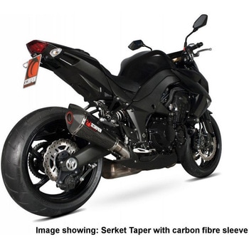 Serket (Taper)テーパースリップオン (ペア) ステンレススリーブ eマーク Kawasaki Z 1000 10-13 20 Scorpion (スコーピオン)