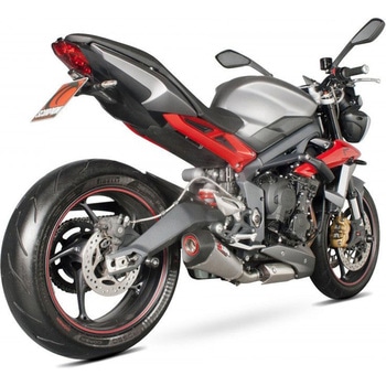 Serket (Taper)テーパースリップオン ステンレススリーブ eマーク Triumph Street Triple & R 13- Scorpion (スコーピオン)