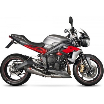 Serket (Taper)テーパースリップオン ステンレススリーブ eマーク Triumph Street Triple & R 13- Scorpion (スコーピオン)
