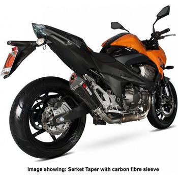 Serket (Taper)テーパースリップオン チタンスリーブ eマーク Kawasaki Z 800E 13-16 2013 - 20 Scorpion (スコーピオン)