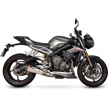 Serket (Taper)テーパースリップオン チタンスリーブ eマーク Triumph Street Triple 765 17-Cu Scorpion (スコーピオン)
