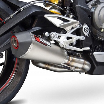 Serket (Taper)テーパースリップオン チタンスリーブ eマーク Triumph Street Triple 765 17-Cu Scorpion (スコーピオン)