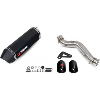 Serket Parallel スリップオン Black Ceramic Coated Sleeve (NON EU HOMOLOGATED) Scorpion (スコーピオン)