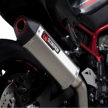 Serket Parallel スリップオン ブラッシュドステンレススリーブ (NON EU HOMOLOGATED) Scorpion (スコーピオン)