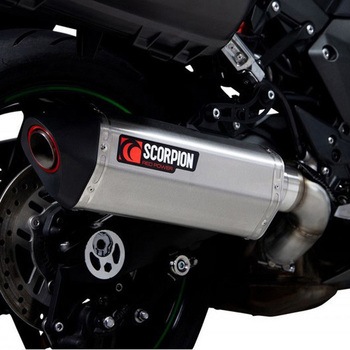 Serket Parallel スリップオン ブラッシュドステンレススリーブ. Fits with panniers (NON EU HOMOLOGATED) Scorpion (スコーピオン)