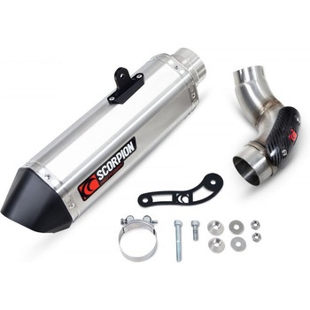 Serket Parallel スリップオン ブラッシュドステンレススリーブ. Fits with panniers (NON EU HOMOLOGATED) Scorpion (スコーピオン)