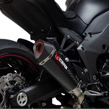 Serket Taper スリップオン (Pair) カーボンファイバースリーブ (NON EU HOMOLOGATED) Scorpion (スコーピオン)