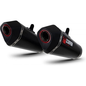 Serket Taper スリップオン (Pair) カーボンファイバースリーブ (NON EU HOMOLOGATED) Scorpion (スコーピオン)