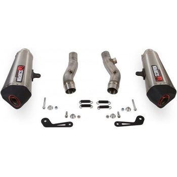 Serket Taper スリップオン (Pair) ブラッシュドステンレススリーブ (NON EU HOMOLOGATED) Scorpion (スコーピオン)