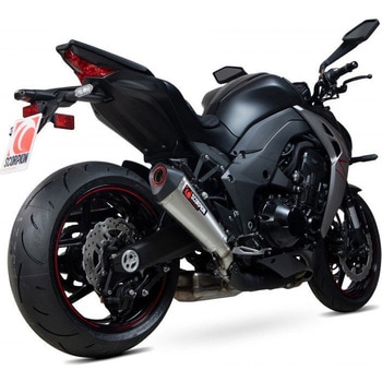 Serket Taper スリップオン (Pair) ブラッシュドステンレススリーブ (NON EU HOMOLOGATED) Scorpion (スコーピオン)