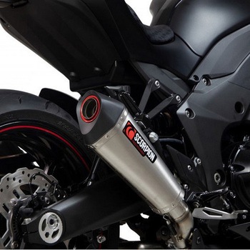 Serket Taper スリップオン (Pair) ブラッシュドステンレススリーブ (NON EU HOMOLOGATED) Scorpion (スコーピオン)