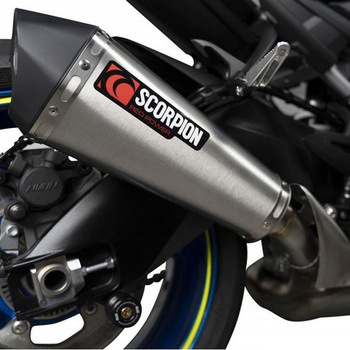 Serket Taper スリップオン ブラッシュドステンレススリーブ (NON EU HOMOLOGATED) Scorpion (スコーピオン)