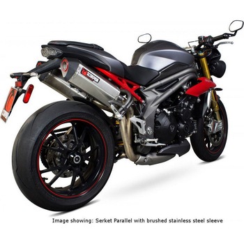 Serket スリップオン (ペア) チタンスリーブ eマーク Triumph Speed Triple 1050 16-Current Scorpion (スコーピオン)