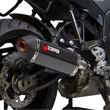 Serket スリップオン カーボンファイバースリーブ eマーク BMW S1000XR 2016 - 2018 Scorpion (スコーピオン)