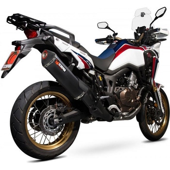 Serket スリップオン ブラックセラミックコーティングスリーブ eマーク Honda CRF 1000 L Africa Twin 2 Scorpion (スコーピオン)