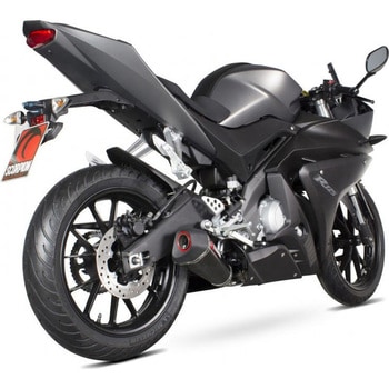 Serket テーパーフルシステム カーボンファイバースリーブ Yamaha YZF R 125 2014 - 2018 Scorpion (スコーピオン)