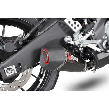Serket テーパーフルシステム カーボンファイバースリーブ Yamaha YZF R 125 2014 - 2018 Scorpion (スコーピオン)