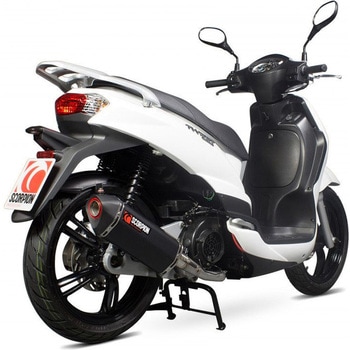 Serket フルシステム ブラックセラミックコーティングスリーブ eマーク Peugeot Tweet 125 2010 - 2017 Scorpion (スコーピオン)