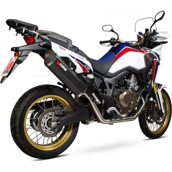 Serket フルシステム ブラックセラミックコーティングスリーブ Honda CRF 1000 L Africa Twin 2015 - 2017 Scorpion (スコーピオン)