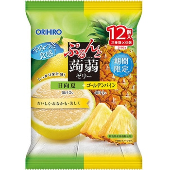 オリヒロ ぷるんと蒟蒻ゼリー日向夏gパイン 240g x12 - オリヒロ