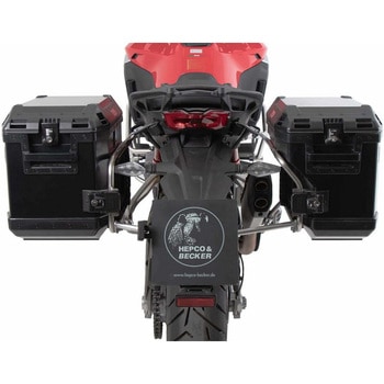 Side carrier cutout stainless steel incl. Xplorer sideboxes ブラック for Ducati Multistrada V4 / S / S Sport (2021-) HEPCO&BECKER (ヘプコ&ベッカー)