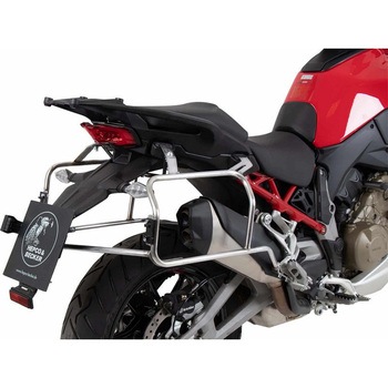 Side carrier cutout stainless steel incl. Xplorer sideboxes ブラック for Ducati Multistrada V4 / S / S Sport (2021-) HEPCO&BECKER (ヘプコ&ベッカー)