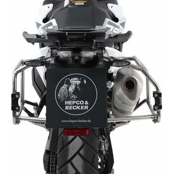 Side carrier cutout stainless steel incl. Xplorer sideboxes ブラック for KTM 890 Adventure / R / Rally (2021-) HEPCO&BECKER (ヘプコ&ベッカー)