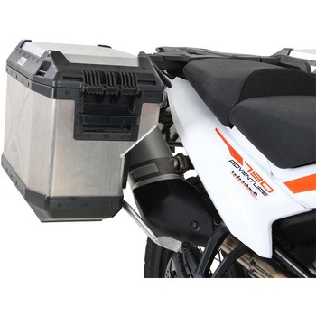 Side carrier cutout stainless steel incl. Xplorer シルバー sideboxes for KTM 890 Adventure / R / Rally (2021-) - HEPCO&BECKER (ヘプコ&ベッカー)