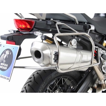 サイドキャリア Cutout stainless steel incl. Xplorer sideboxes シルバー for BMW F 750 GS (2018-) HEPCO&BECKER (ヘプコ&ベッカー)
