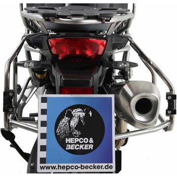 サイドキャリア Cutout stainless steel incl. Xplorer sideboxes シルバー for BMW F 750 GS (2018-) HEPCO&BECKER (ヘプコ&ベッカー)