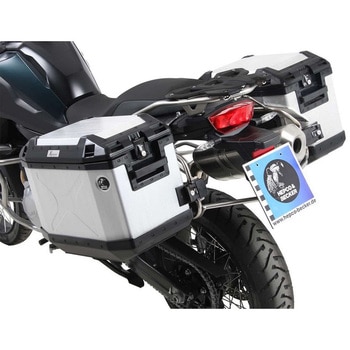 サイドキャリア Cutout stainless steel incl. Xplorer sideboxes シルバー for BMW F 750 GS (2018-) HEPCO&BECKER (ヘプコ&ベッカー)