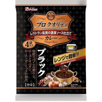 ハウス プロクオリティカレーブラック 4袋入 135gx4 x 6 ハウス食品
