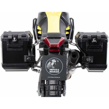 サイドキャリア Cutout ブラック incl. Xplorer sideboxes ブラック for Aprilia Tuareg 660 (2022-) HEPCO&BECKER (ヘプコ&ベッカー)