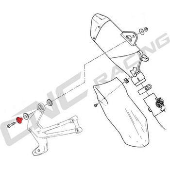Silencer bracket screw collar Ducati CNC Racing (シーエヌシーレーシング)