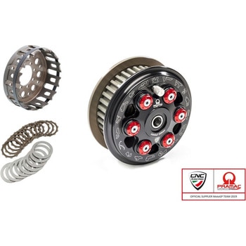 SLIPPER クラッチ MASTER TECH TEAM PRAMAC LIM. ED. FULL KIT - 12 TEETH SINTERED ブラック CNC Racing (シーエヌシーレーシング)