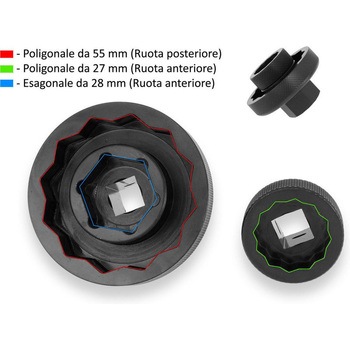 Socket drive tool for フロントand リアホイールナット MV AGUSTA ブラック CNC Racing (シーエヌシーレーシング)