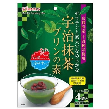 今岡製菓 ゼラチンと寒天で宇治抹茶プリンの素 72gx12 今岡製菓