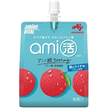 味の素 アミノバイタル ami活 ゼリードリンク朝のライチ味 180gx24 味の素