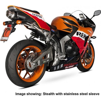 Stealth スリップオン カーボンファイバースリーブ eマーク Honda CBR 600 RR 2013 - 2018 Scorpion (スコーピオン)
