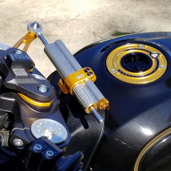 Steering damper kit Ducati Scrambler - Cafe Racer mounting accessory ブラック CNC Racing (シーエヌシーレーシング)