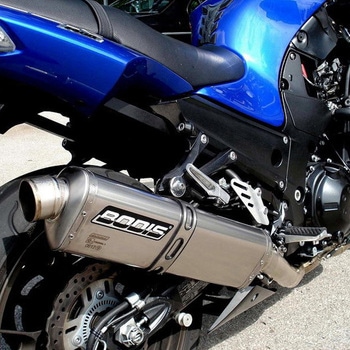 Three-Tec フルシステムレーシングマフラー 4in1 (キャタライザーなし)   ステンレス/チタニウム for ZZR14 BODIS (ボディス)