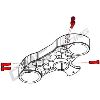 TOP TRIPLE CLAMP SCREW KIT - TITANIUM Titanium CNC Racing (シーエヌシーレーシング)