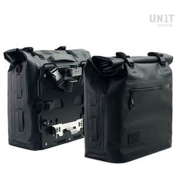 Two Khali サイドパニア TPU 35L-45L+Pair of aluminium plates mountable UnitGarage (ユニットガレージ)