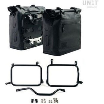 Two Khali サイドパニア TPU 35L - 45L + アルミプレート(ペア)付 Inox サブフレーム HD Pan America | 2xUG002-AL0C-3306-BL UnitGarage (ユニットガレージ)