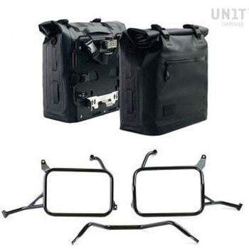 Two Khali サイドパニア TPU 35L - 45L + アルミプレート(ペア)付 Inox サブフレーム Yamaha | 2xUG002-AL0C-3206-BL UnitGarage (ユニットガレージ)
