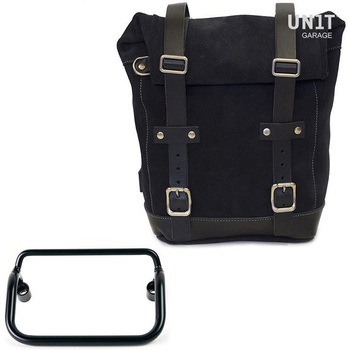 Waxed suede サイドパニアケース + R18 frame for Fishtail exhaust | U002-3401 UnitGarage (ユニットガレージ)