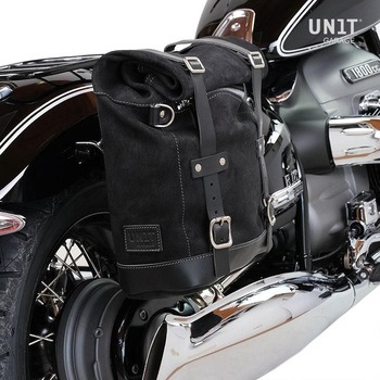 Waxed suede サイドパニアケース + R18 frame for Fishtail exhaust | U002-3401 UnitGarage (ユニットガレージ)