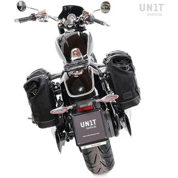 Waxed suede サイドパニアケース + R18 frame for Fishtail exhaust | U002-3401 UnitGarage (ユニットガレージ)
